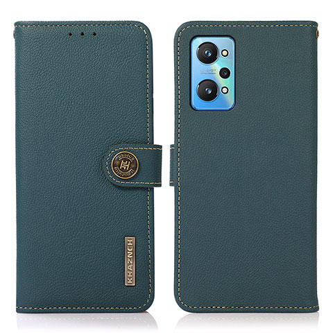 Custodia Portafoglio In Pelle Cover con Supporto B02H per Realme GT2 5G Verde