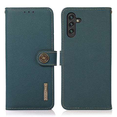 Custodia Portafoglio In Pelle Cover con Supporto B02H per Samsung Galaxy A13 5G Verde