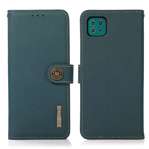 Custodia Portafoglio In Pelle Cover con Supporto B02H per Samsung Galaxy A22s 5G Verde