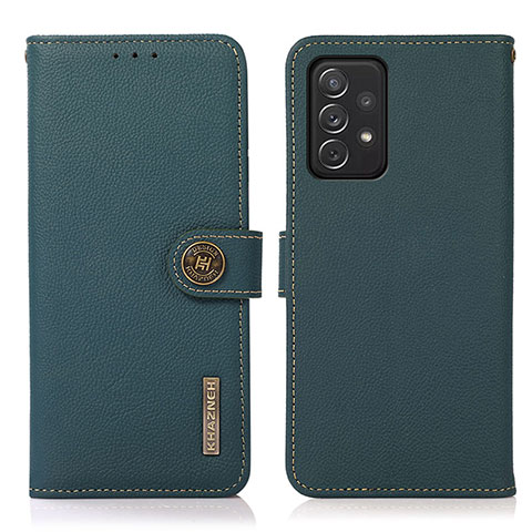 Custodia Portafoglio In Pelle Cover con Supporto B02H per Samsung Galaxy A72 4G Verde