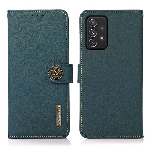 Custodia Portafoglio In Pelle Cover con Supporto B02H per Samsung Galaxy A72 5G Verde