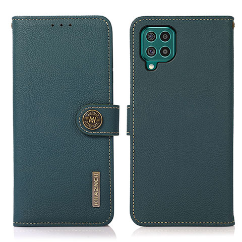 Custodia Portafoglio In Pelle Cover con Supporto B02H per Samsung Galaxy F62 5G Verde