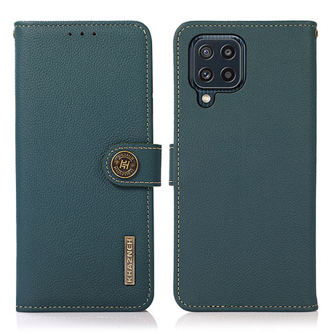 Custodia Portafoglio In Pelle Cover con Supporto B02H per Samsung Galaxy M32 4G Verde