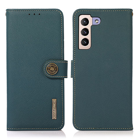 Custodia Portafoglio In Pelle Cover con Supporto B02H per Samsung Galaxy S21 Plus 5G Verde