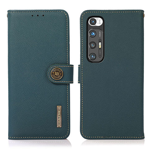 Custodia Portafoglio In Pelle Cover con Supporto B02H per Xiaomi Mi 10S 5G Verde