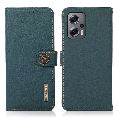 Custodia Portafoglio In Pelle Cover con Supporto B02H per Xiaomi Poco X4 GT 5G Verde