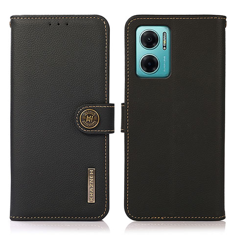 Custodia Portafoglio In Pelle Cover con Supporto B02H per Xiaomi Redmi 10 Prime Plus 5G Nero