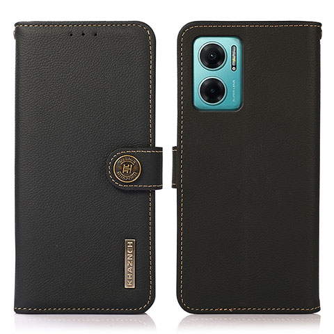 Custodia Portafoglio In Pelle Cover con Supporto B02H per Xiaomi Redmi 11 Prime 5G Nero