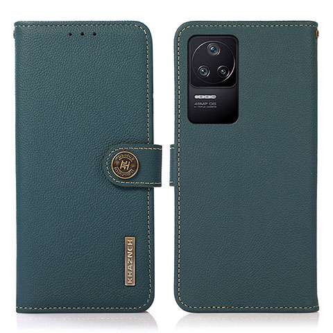 Custodia Portafoglio In Pelle Cover con Supporto B02H per Xiaomi Redmi K40S 5G Verde