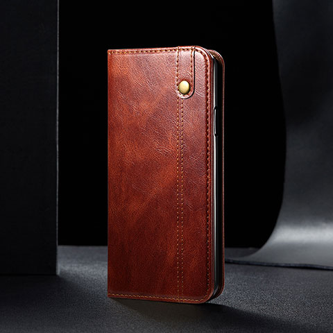 Custodia Portafoglio In Pelle Cover con Supporto B02S per Xiaomi Redmi Note 9T 5G Marrone