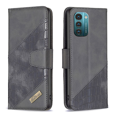 Custodia Portafoglio In Pelle Cover con Supporto B03F per Nokia G11 Nero