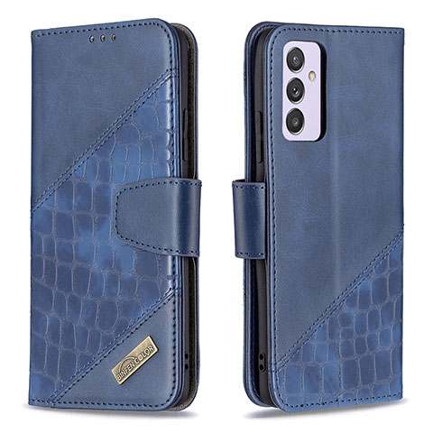 Custodia Portafoglio In Pelle Cover con Supporto B03F per Samsung Galaxy A24 4G Blu