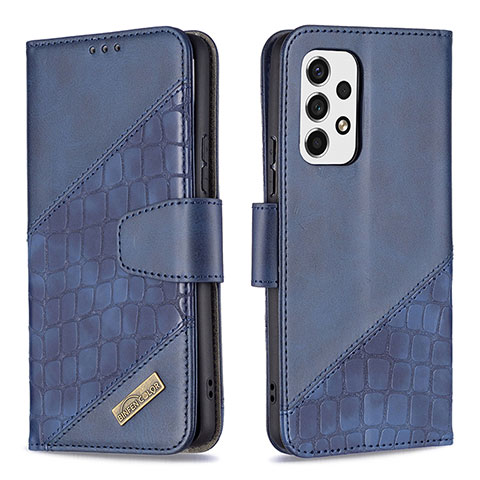 Custodia Portafoglio In Pelle Cover con Supporto B03F per Samsung Galaxy A53 5G Blu