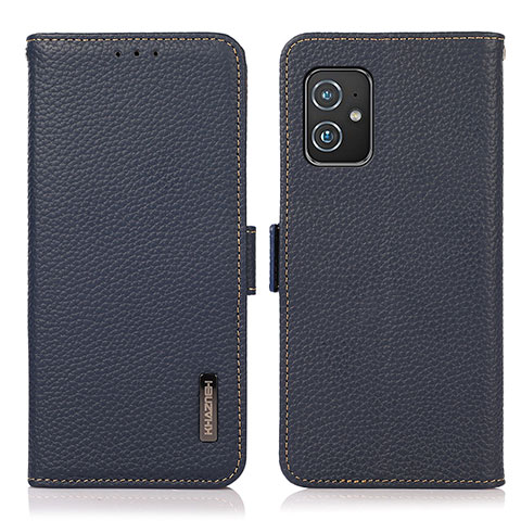 Custodia Portafoglio In Pelle Cover con Supporto B03H per Asus ZenFone 8 Mini Blu