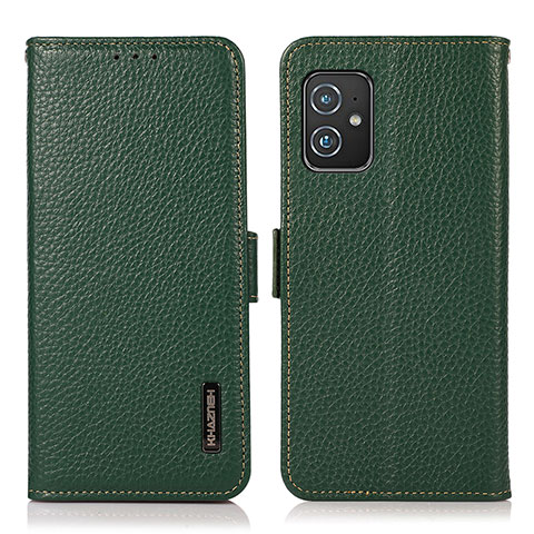 Custodia Portafoglio In Pelle Cover con Supporto B03H per Asus ZenFone 8 Mini Verde