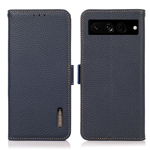 Custodia Portafoglio In Pelle Cover con Supporto B03H per Google Pixel 7 Pro 5G Blu