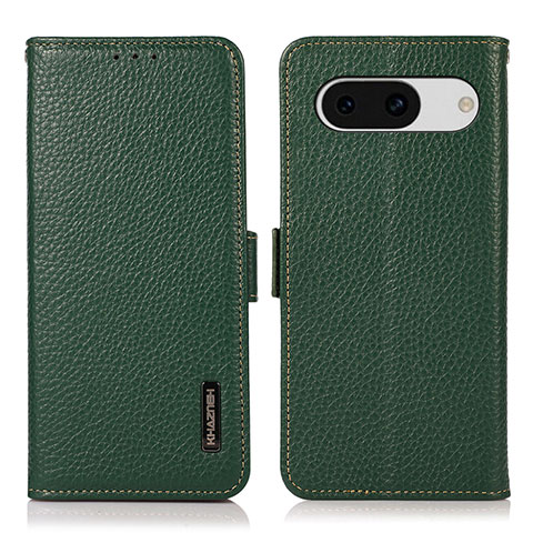 Custodia Portafoglio In Pelle Cover con Supporto B03H per Google Pixel 8a 5G Verde