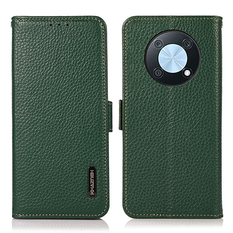 Custodia Portafoglio In Pelle Cover con Supporto B03H per Huawei Enjoy 50 Pro Verde