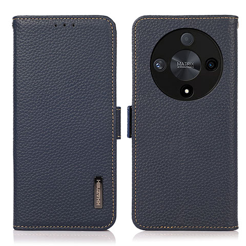 Custodia Portafoglio In Pelle Cover con Supporto B03H per Huawei Honor Magic6 Lite 5G Blu