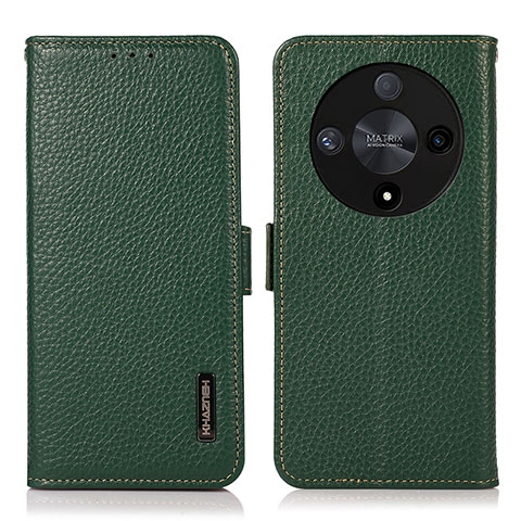 Custodia Portafoglio In Pelle Cover con Supporto B03H per Huawei Honor Magic6 Lite 5G Verde