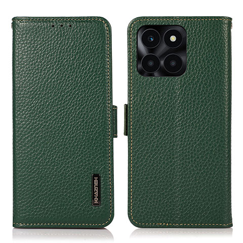Custodia Portafoglio In Pelle Cover con Supporto B03H per Huawei Honor X8b Verde