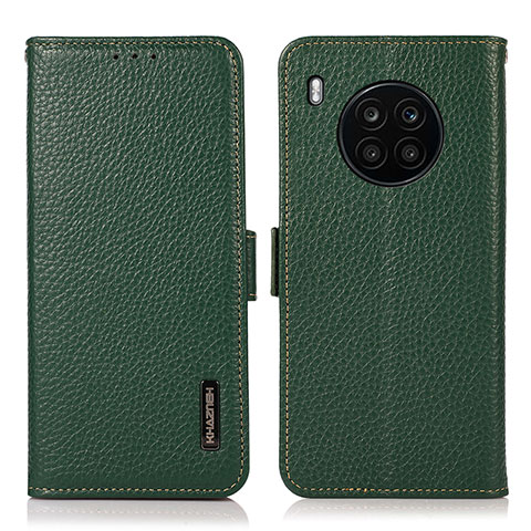 Custodia Portafoglio In Pelle Cover con Supporto B03H per Huawei Nova 8i Verde