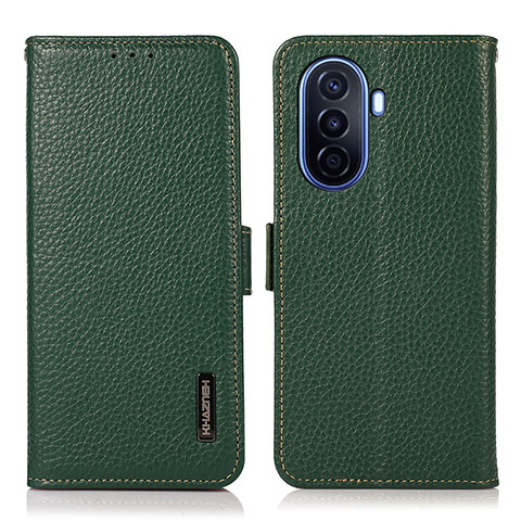 Custodia Portafoglio In Pelle Cover con Supporto B03H per Huawei Nova Y70 Plus Verde