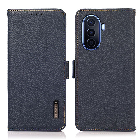 Custodia Portafoglio In Pelle Cover con Supporto B03H per Huawei Nova Y71 Blu