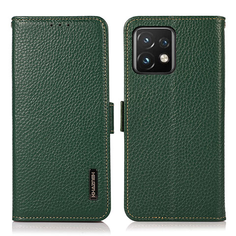 Custodia Portafoglio In Pelle Cover con Supporto B03H per Motorola Moto Edge Plus (2023) 5G Verde