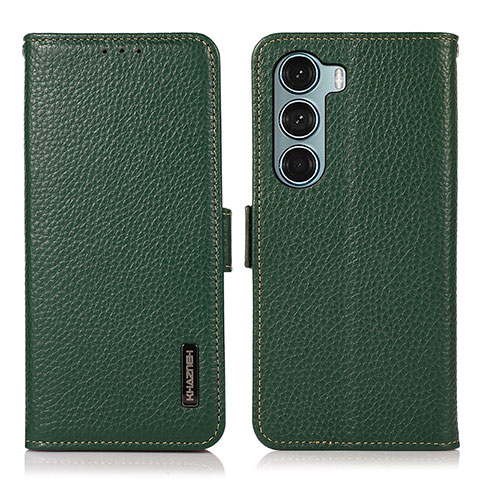 Custodia Portafoglio In Pelle Cover con Supporto B03H per Motorola Moto Edge S30 5G Verde