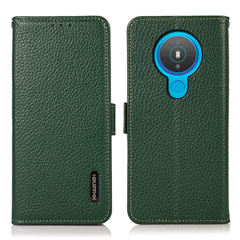 Custodia Portafoglio In Pelle Cover con Supporto B03H per Nokia 1.4 Verde