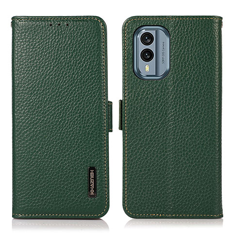 Custodia Portafoglio In Pelle Cover con Supporto B03H per Nokia X30 5G Verde