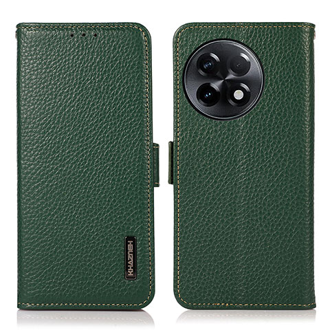 Custodia Portafoglio In Pelle Cover con Supporto B03H per OnePlus Ace 2 5G Verde