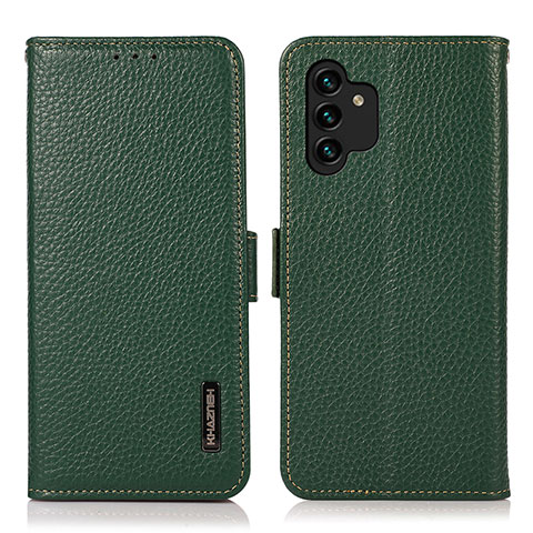 Custodia Portafoglio In Pelle Cover con Supporto B03H per Samsung Galaxy A13 4G Verde