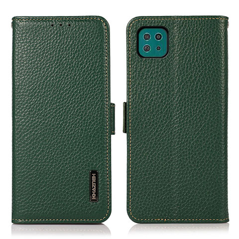 Custodia Portafoglio In Pelle Cover con Supporto B03H per Samsung Galaxy A22s 5G Verde