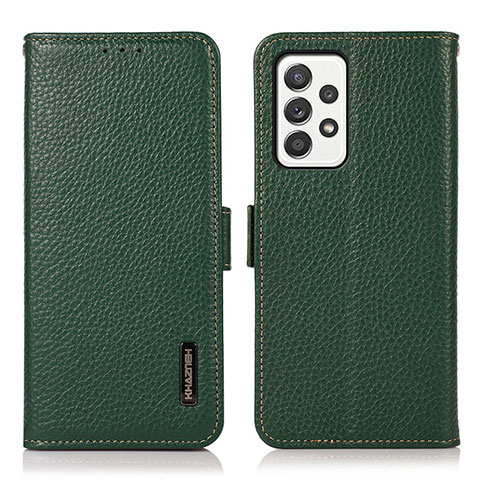 Custodia Portafoglio In Pelle Cover con Supporto B03H per Samsung Galaxy A52 5G Verde