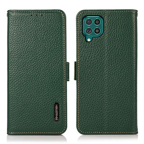 Custodia Portafoglio In Pelle Cover con Supporto B03H per Samsung Galaxy F62 5G Verde