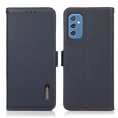 Custodia Portafoglio In Pelle Cover con Supporto B03H per Samsung Galaxy M52 5G Blu