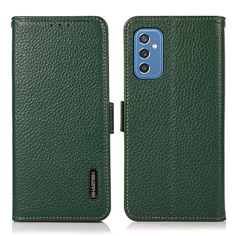 Custodia Portafoglio In Pelle Cover con Supporto B03H per Samsung Galaxy M52 5G Verde