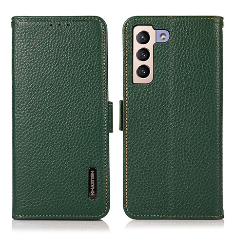 Custodia Portafoglio In Pelle Cover con Supporto B03H per Samsung Galaxy S21 Plus 5G Verde