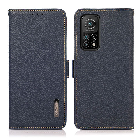 Custodia Portafoglio In Pelle Cover con Supporto B03H per Xiaomi Mi 10T 5G Blu