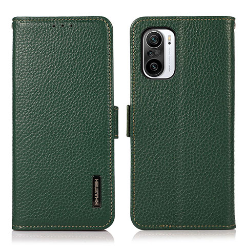 Custodia Portafoglio In Pelle Cover con Supporto B03H per Xiaomi Mi 11X 5G Verde