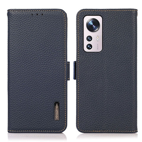 Custodia Portafoglio In Pelle Cover con Supporto B03H per Xiaomi Mi 12S 5G Blu