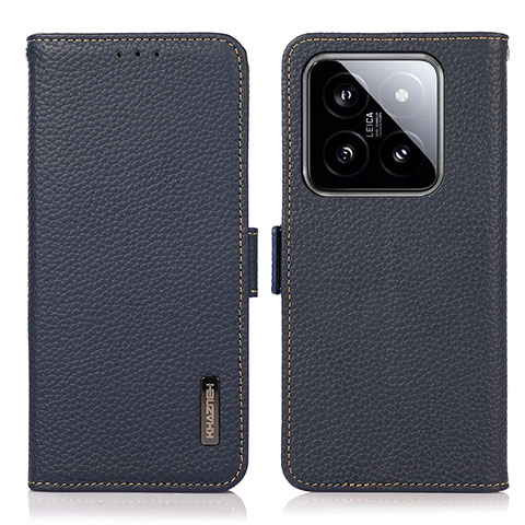 Custodia Portafoglio In Pelle Cover con Supporto B03H per Xiaomi Mi 14 Pro 5G Blu