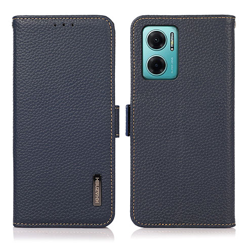 Custodia Portafoglio In Pelle Cover con Supporto B03H per Xiaomi Redmi 10 5G Blu