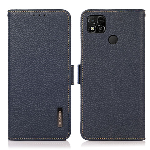 Custodia Portafoglio In Pelle Cover con Supporto B03H per Xiaomi Redmi 10A 4G Blu