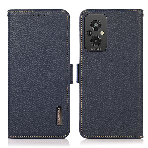 Custodia Portafoglio In Pelle Cover con Supporto B03H per Xiaomi Redmi 11 Prime 4G Blu