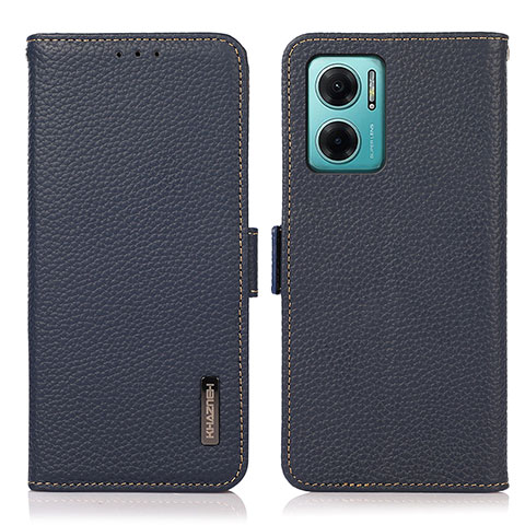 Custodia Portafoglio In Pelle Cover con Supporto B03H per Xiaomi Redmi 11 Prime 5G Blu