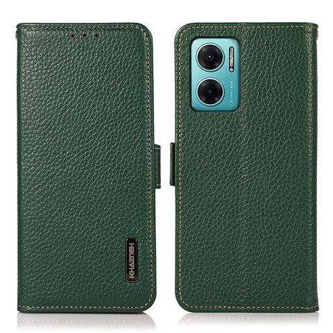 Custodia Portafoglio In Pelle Cover con Supporto B03H per Xiaomi Redmi 11 Prime 5G Verde