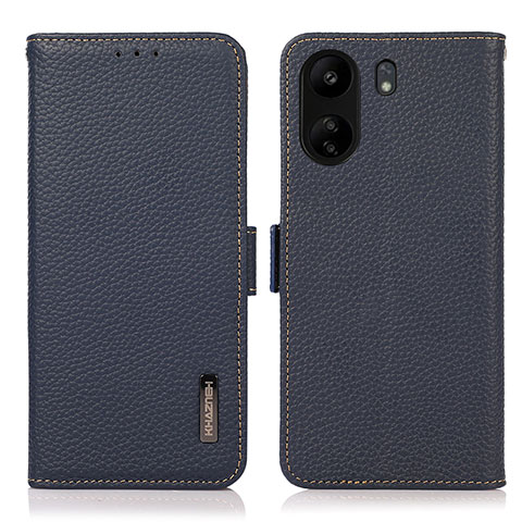 Custodia Portafoglio In Pelle Cover con Supporto B03H per Xiaomi Redmi 13C Blu